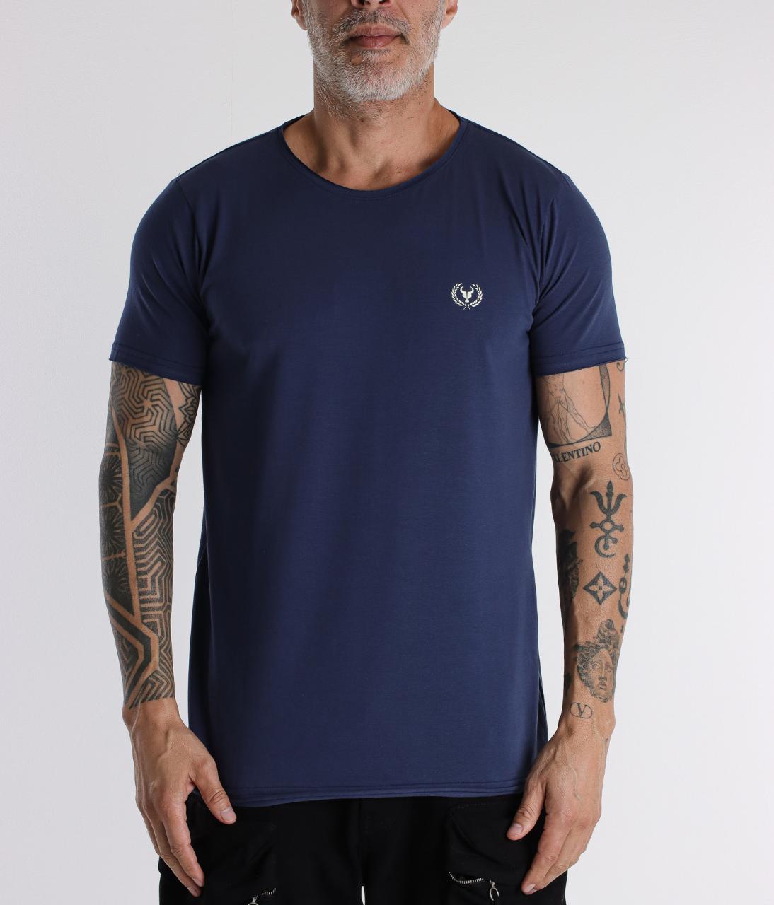 T-shirt Fio Egípcio Corte a Fio Luxury Blue