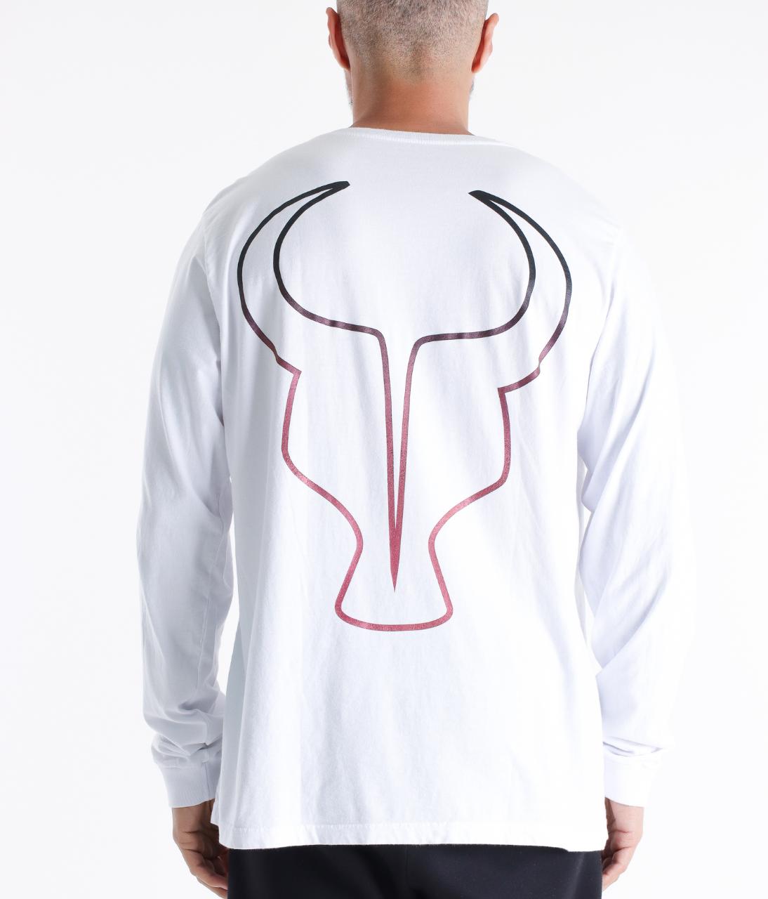 T-shirt Toro Manga Longa For Millionaire White