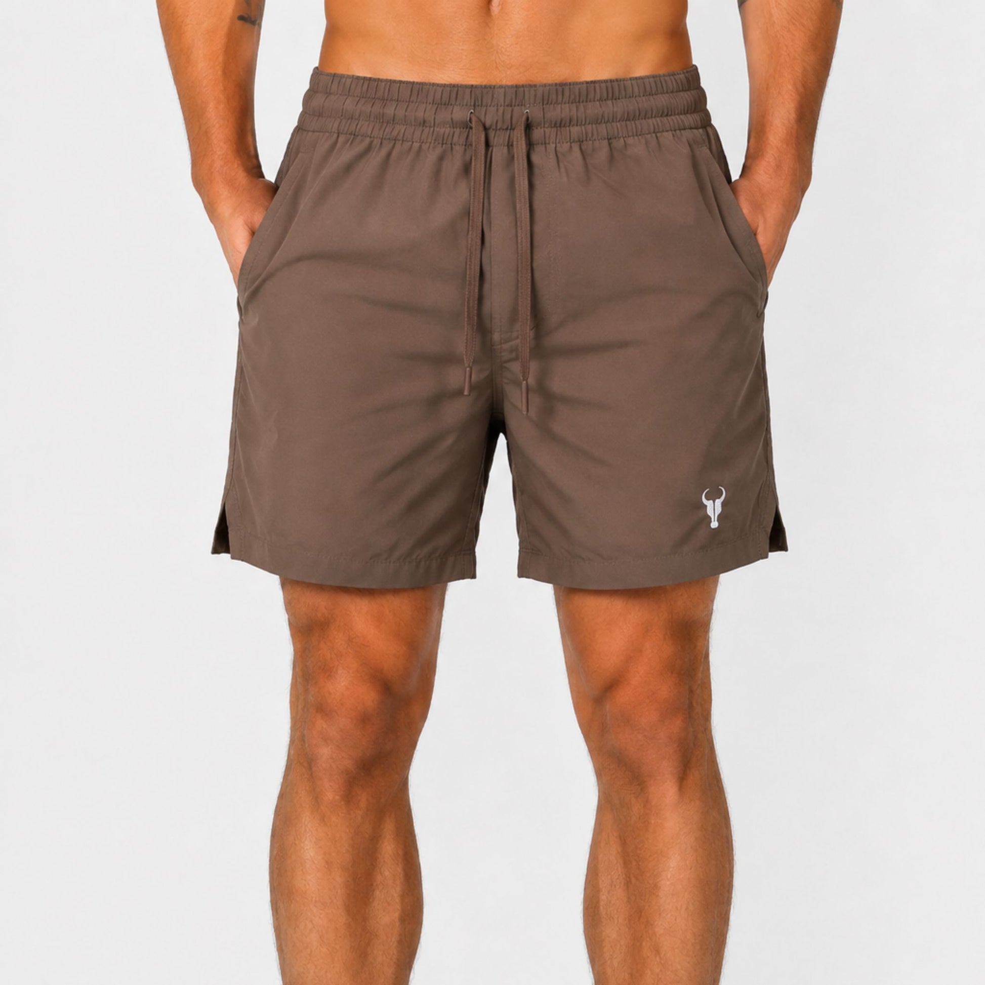 Short Toro Masculino Básico Marrom S/FORRO