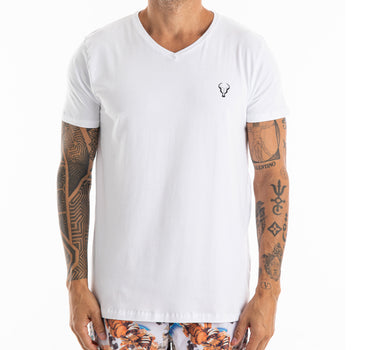T-shirt Toro Decote "V" egípcio Branca Staff