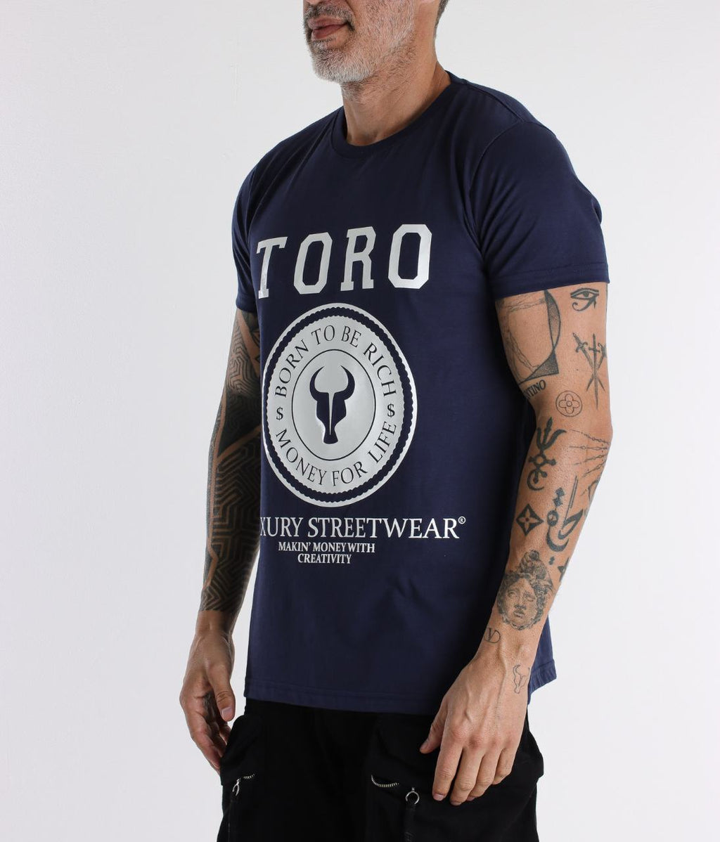 T-shirt Toro Born to Be Rich Blue