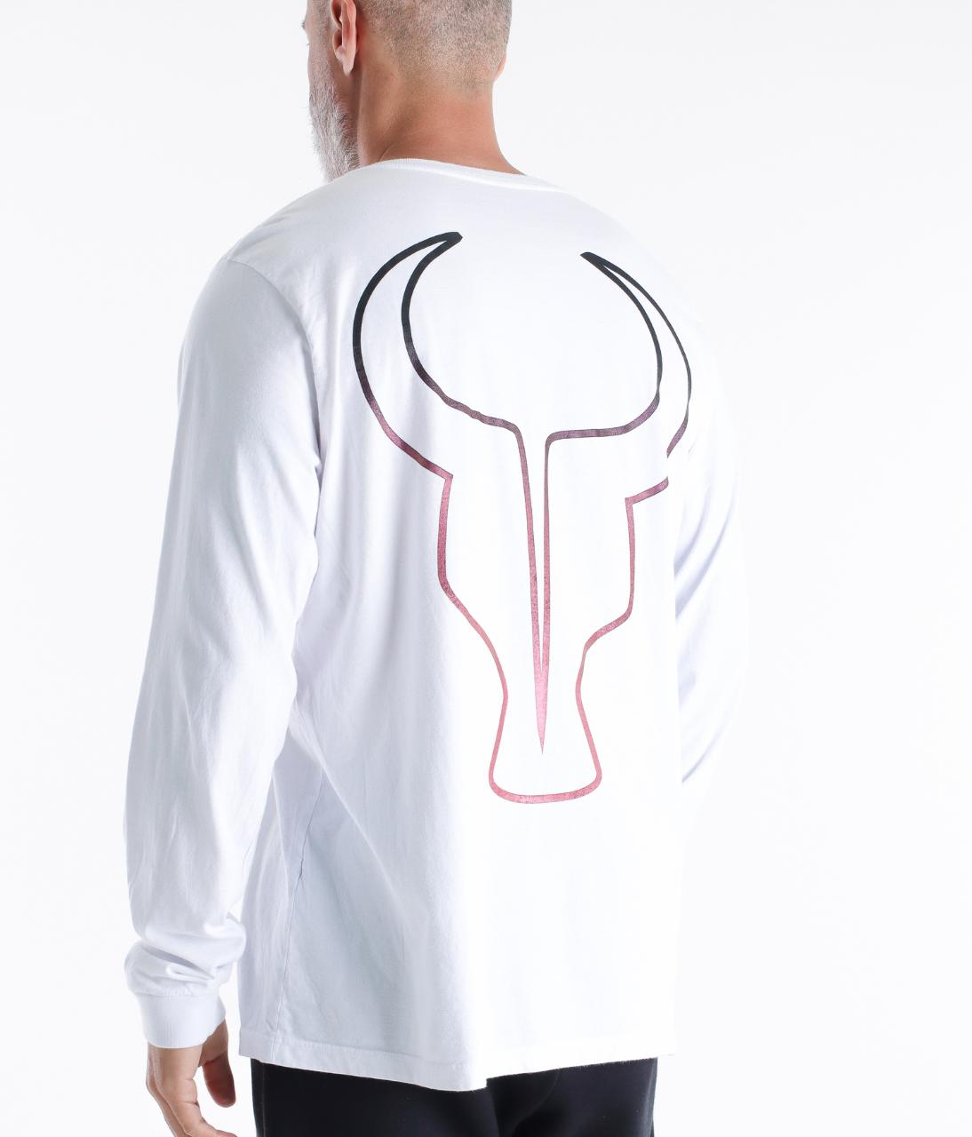T-shirt Toro Manga Longa For Millionaire White