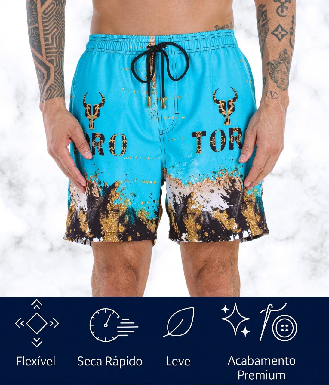 Short Toro Masculino Marble Dreams