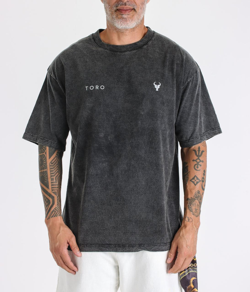 T-shirt Toro Over MiKe Tyson VS Police Cinza Stone