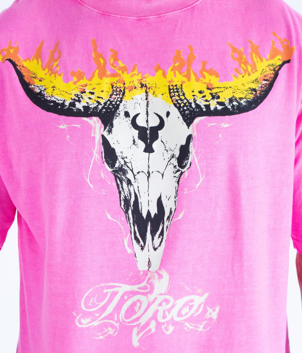 T-shirt TORO Flame Skull Over