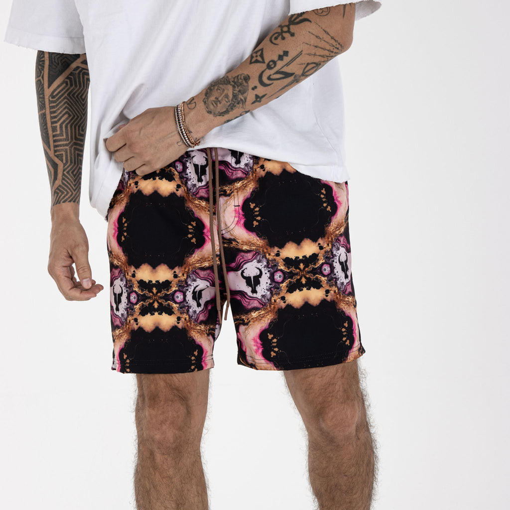 Short Toro Masculino Marble Noir Rose