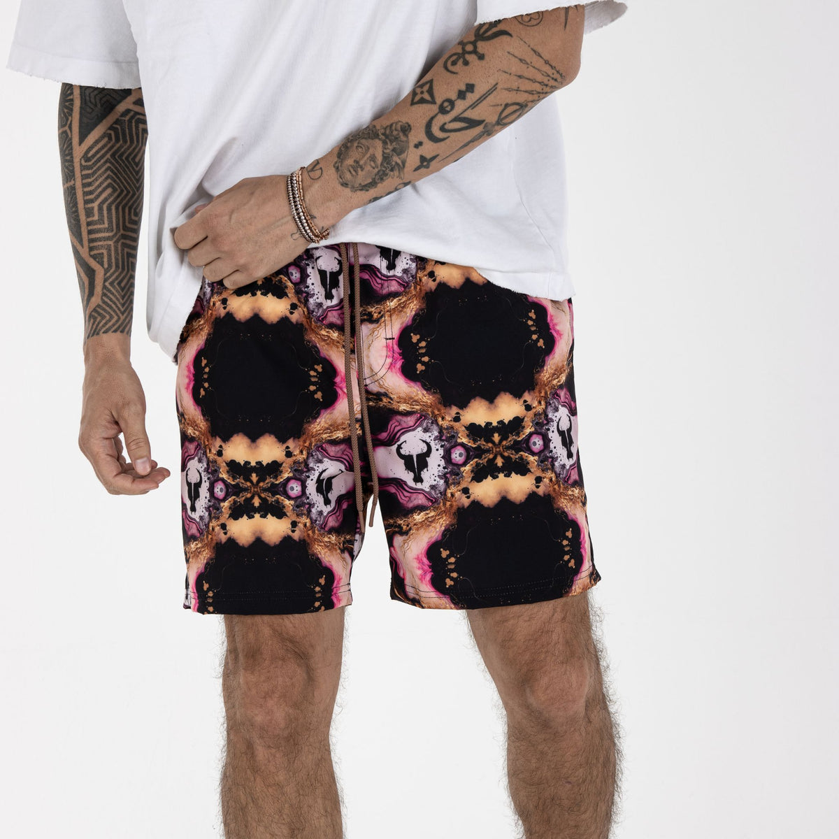 Short Toro Masculino Marble Noir Rose