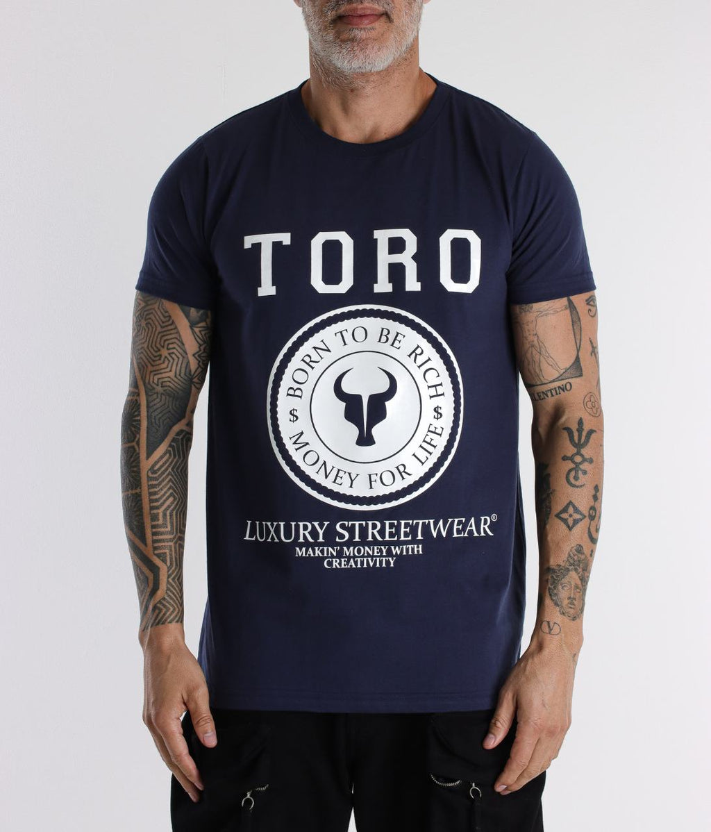 T-shirt Toro Born to Be Rich Blue