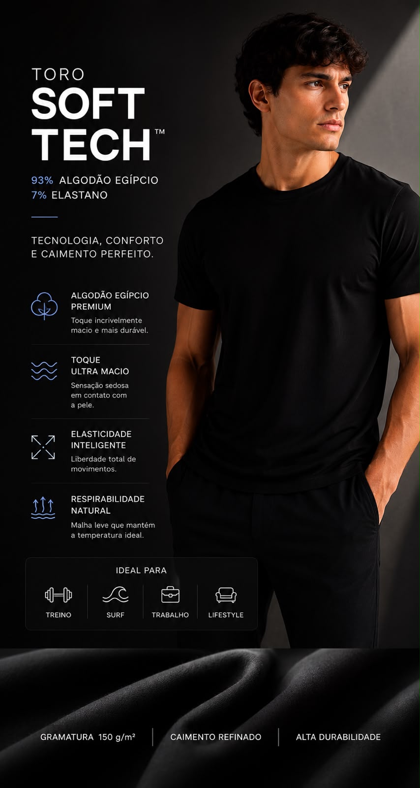 T-Shirt Toro SOFT TECH™ Preta
