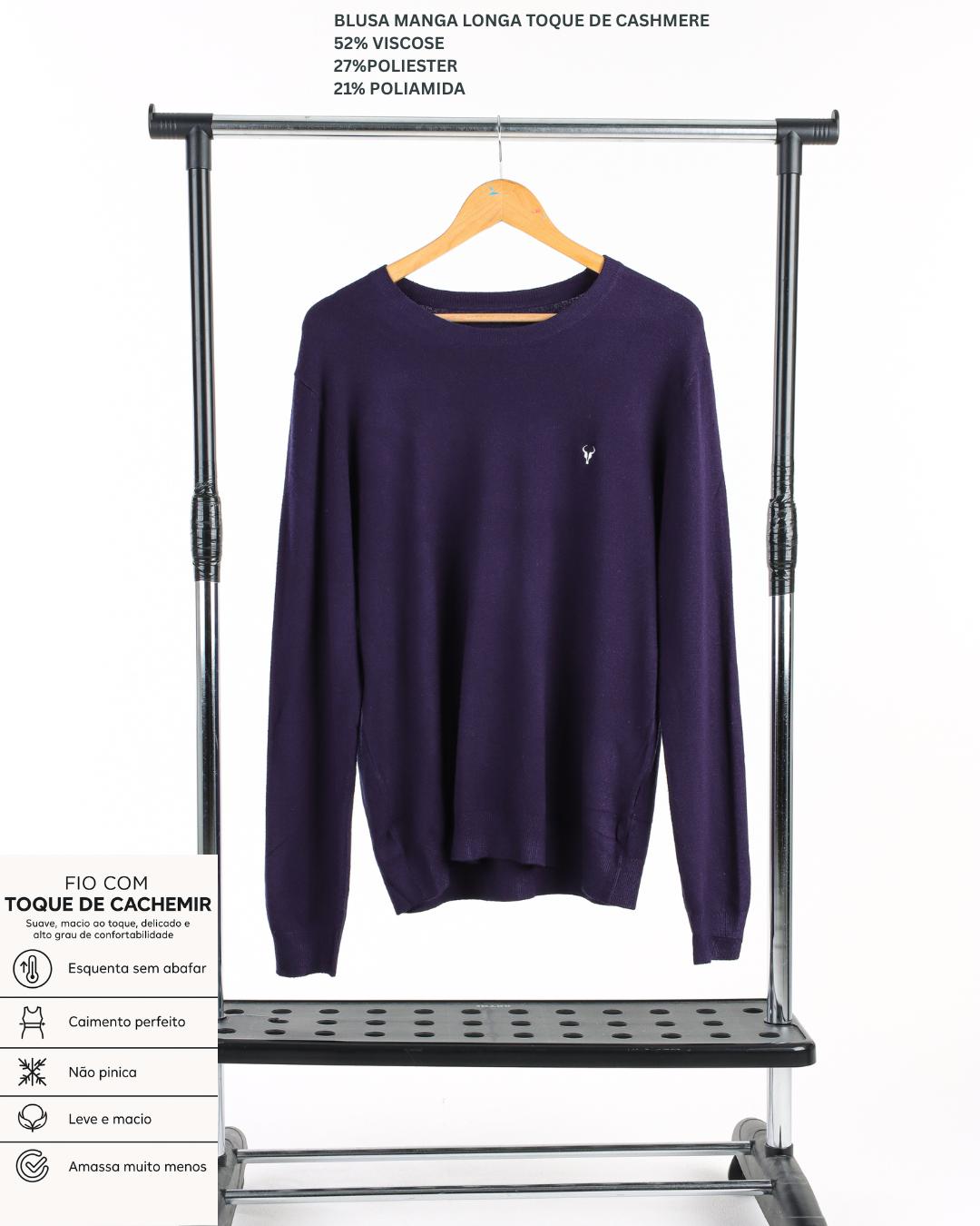 BLUSA TORO TOQUE DE CASHMERE AZUL INDIGO