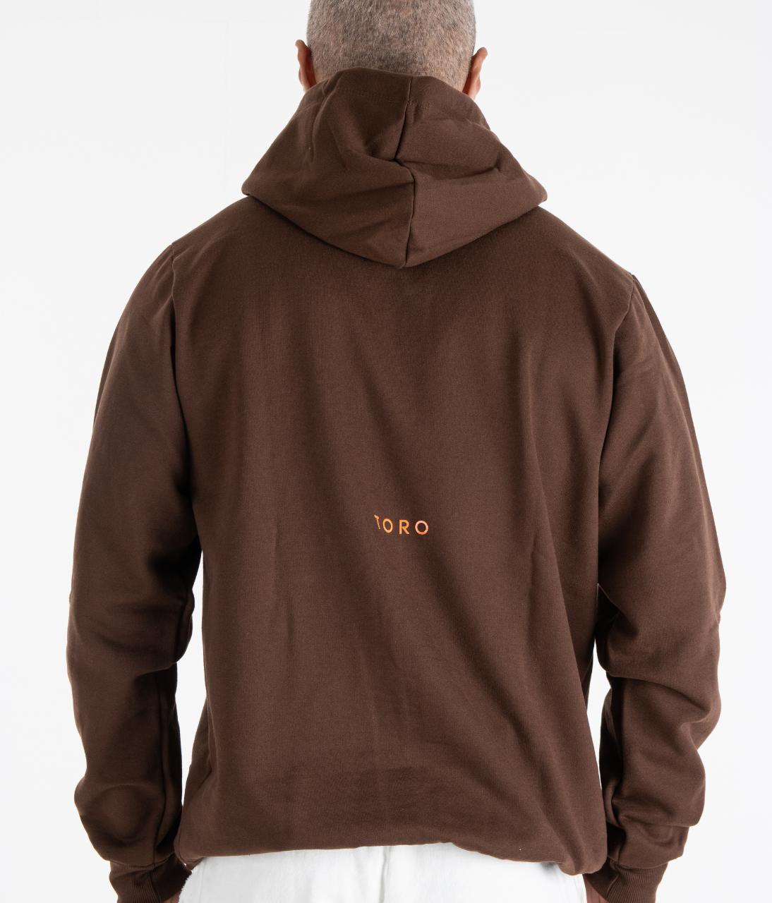 Moletom TORO Capuz Flame Skull Marrom