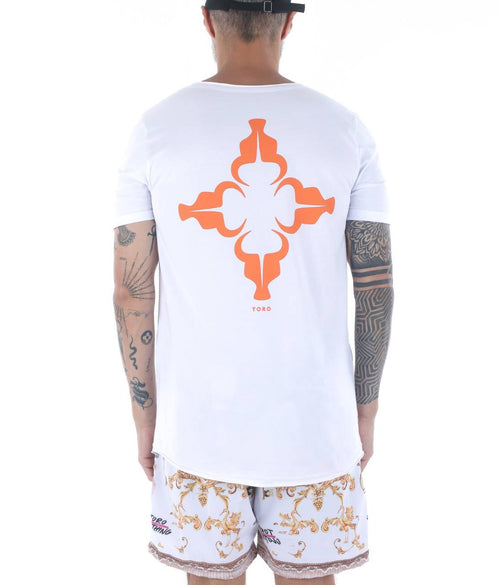 T-shirt Toro Long Monograma Laranja