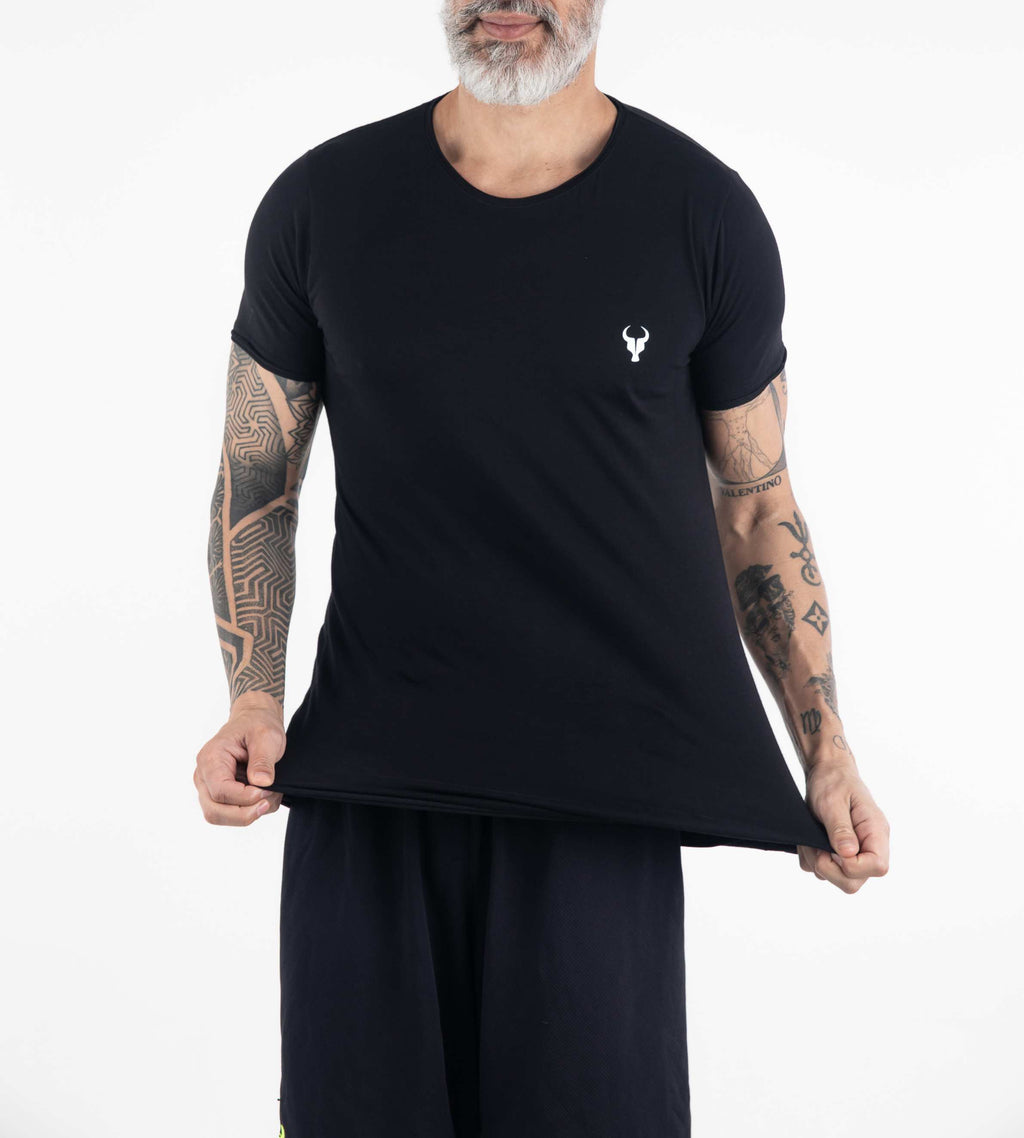 T-shirt Fio Egípcio corte a fio Black