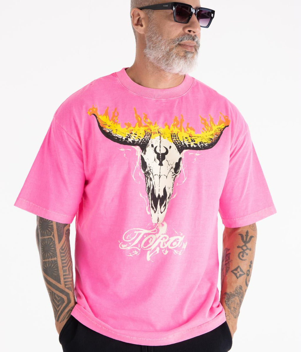 T-shirt TORO Flame Skull Over