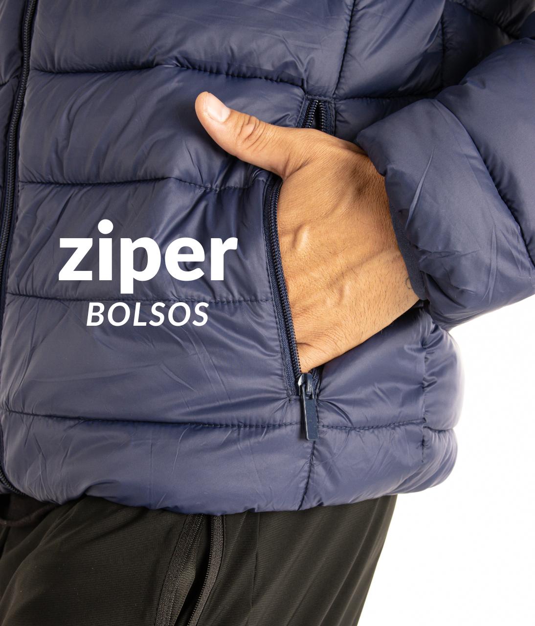 Jaqueta TORO Puffer Azul capuz destacável