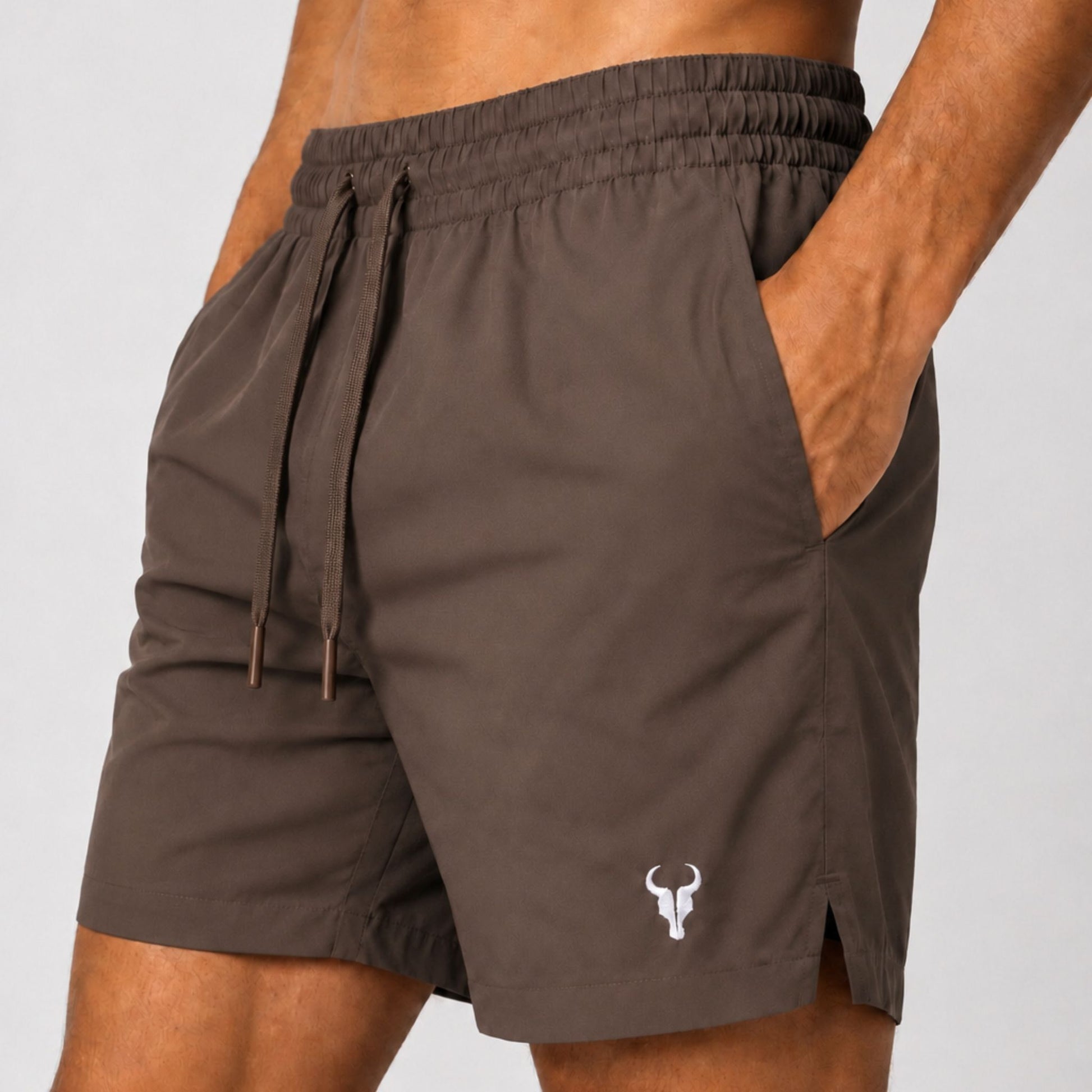 Short Toro Masculino Básico Marrom S/FORRO
