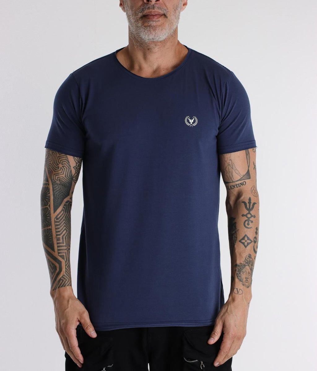 T-shirt Fio Egípcio Corte a Fio Luxury Blue