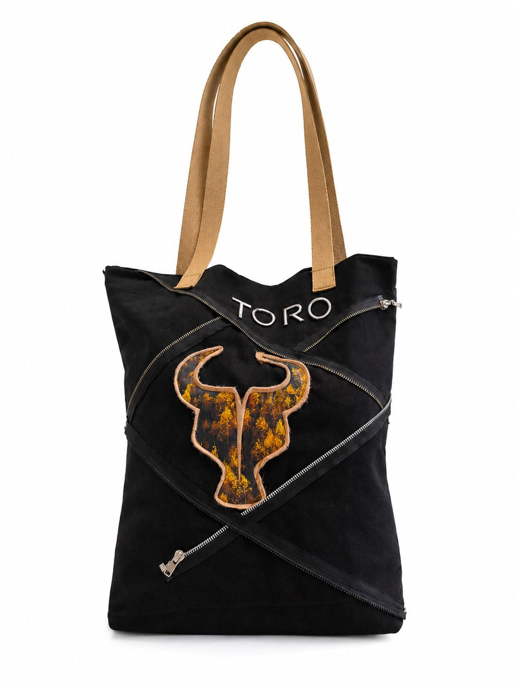 Bolsa Eco Bag Toro  Jeans Black Zíperes