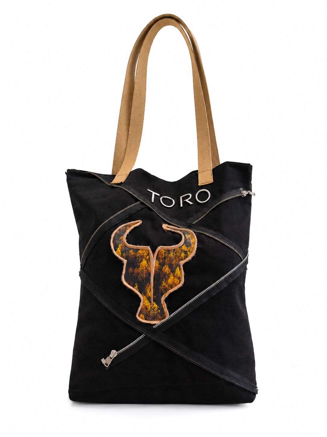 Bolsa Eco Bag Toro  Jeans Black Zíperes
