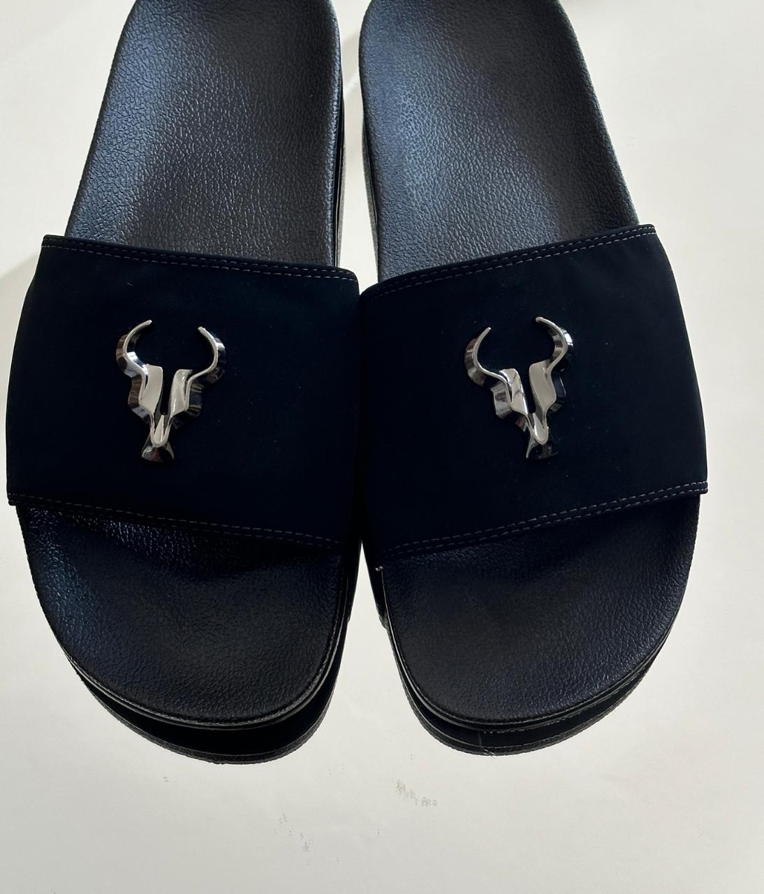 Chinelo Toro Slide Preto Hades Nobuck