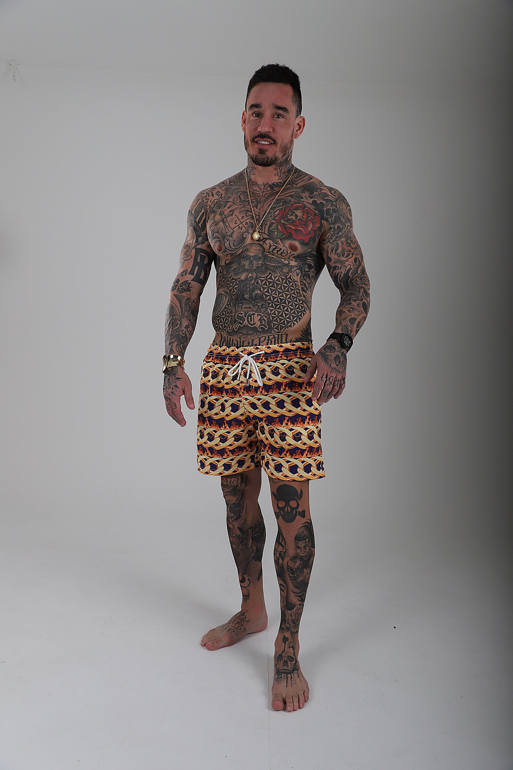 Short Toro Masculino Modelagem curta FIRE FLAME