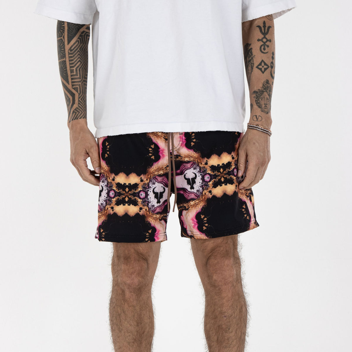 Short Toro Masculino Marble Noir Rose