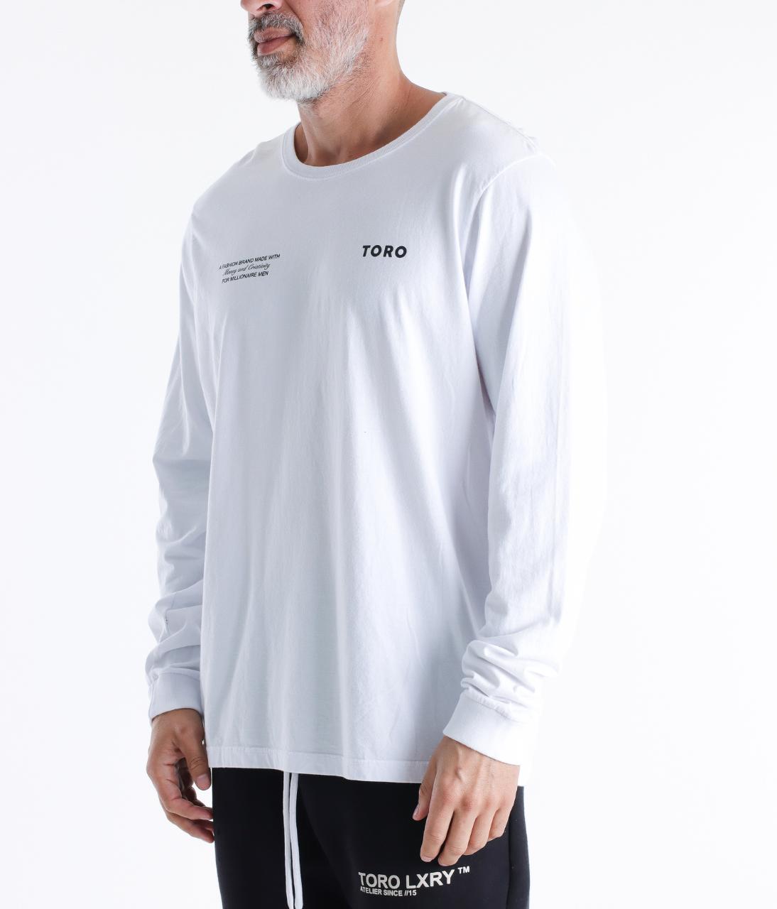 T-shirt Toro Manga Longa For Millionaire White