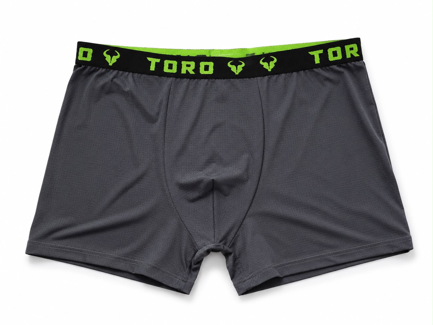 Cueca Toro  Dry cinza escuro com elástico verde