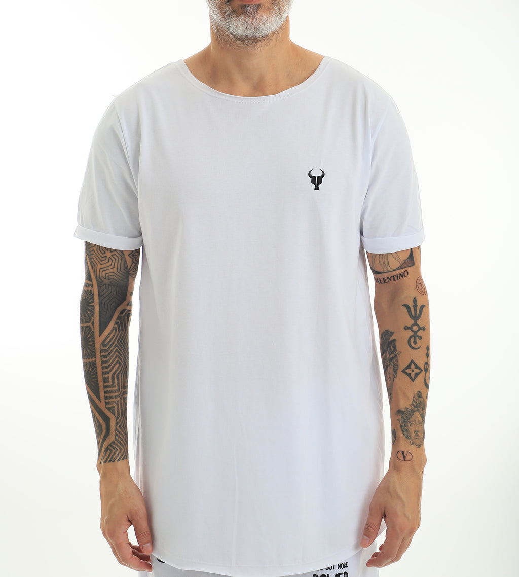 T-shirt Toro Long Corte à Fio Branca