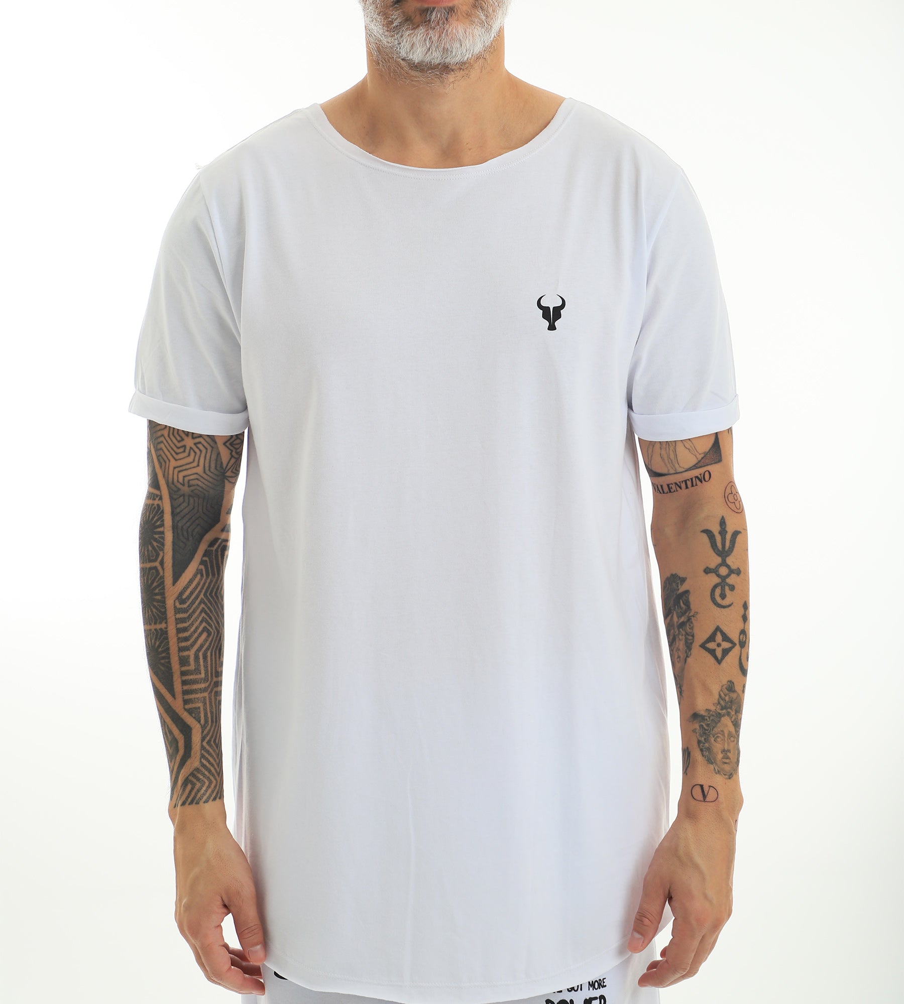 T-shirt Toro Long Corte à Fio Branca