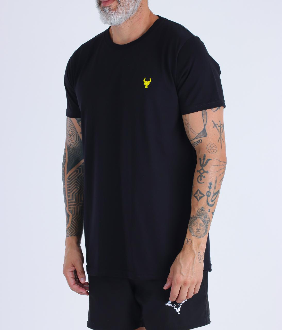 T-Shirt Dollar Spray Black yellow
