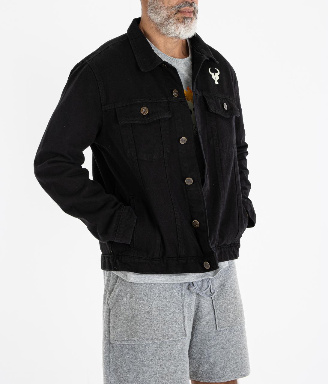 Jaqueta TORO Jeans preta Flame Skull