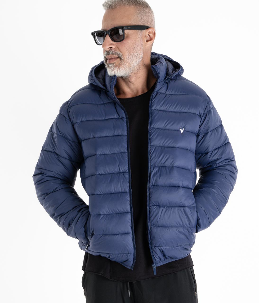 Jaqueta TORO Puffer Azul capuz destacável