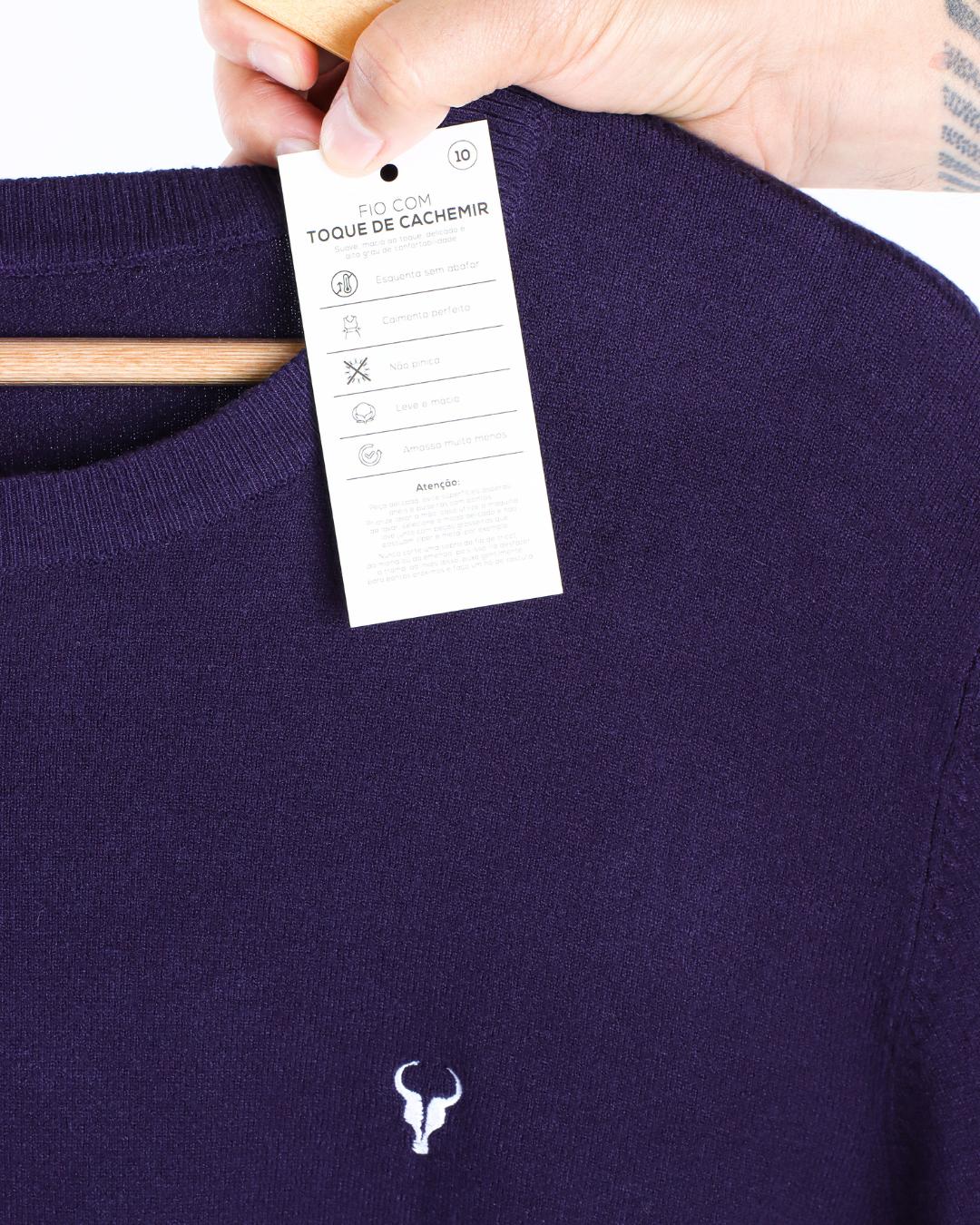 BLUSA TORO TOQUE DE CASHMERE AZUL INDIGO