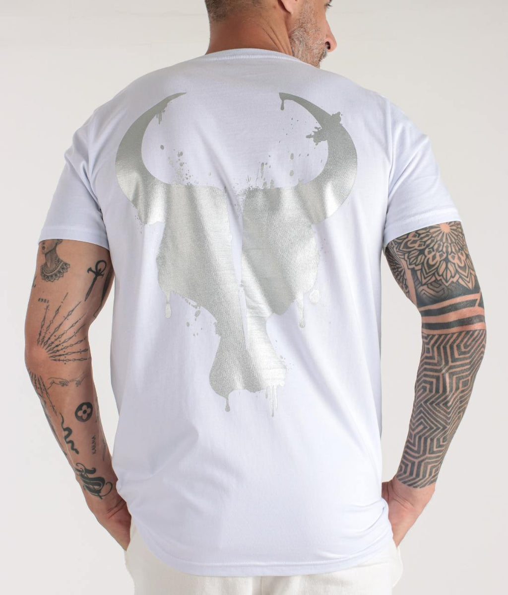 T-shirt Toro Branca Splash Silver