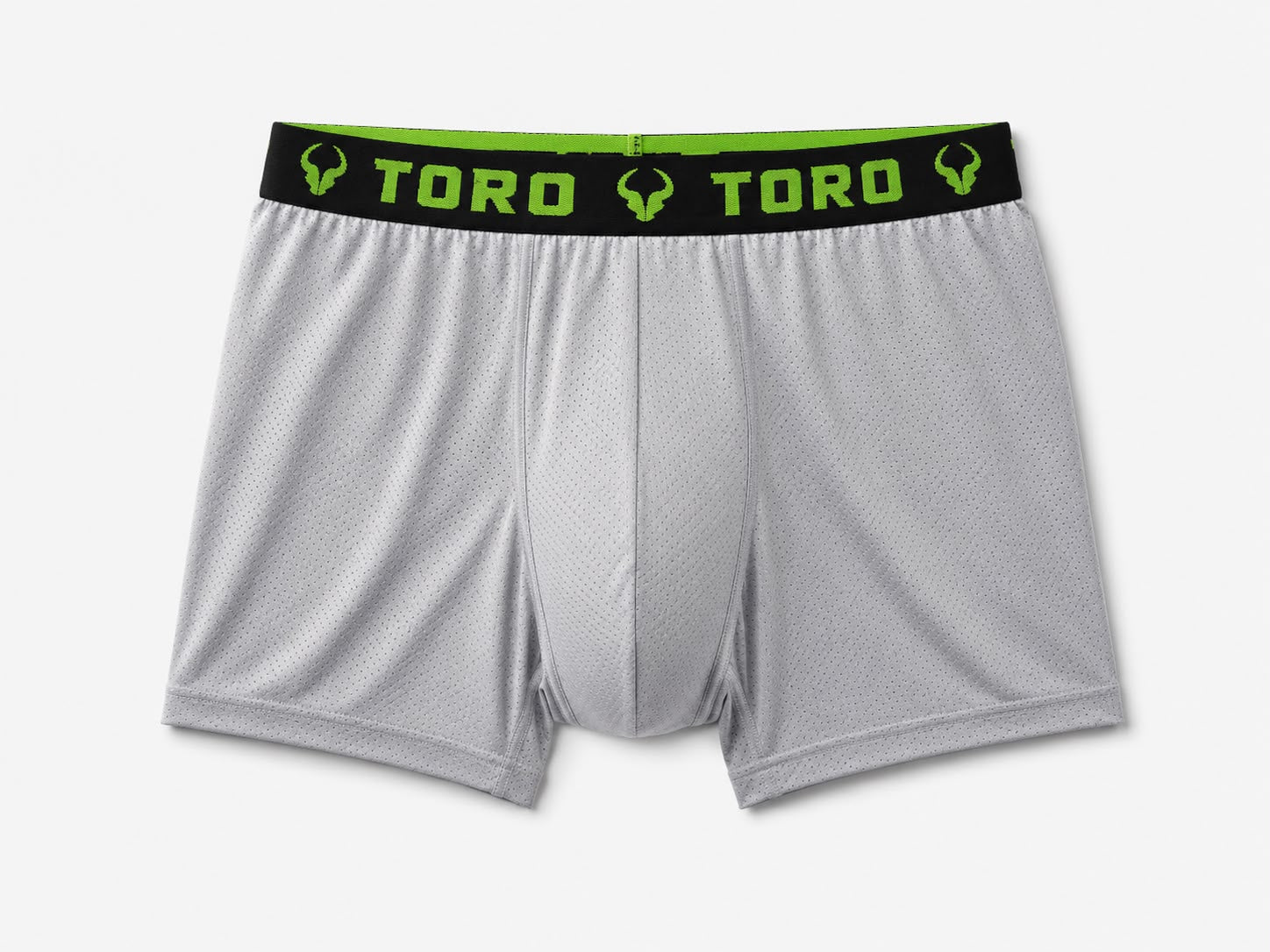 Cueca Toro  Dry cinza claro com elástico verde