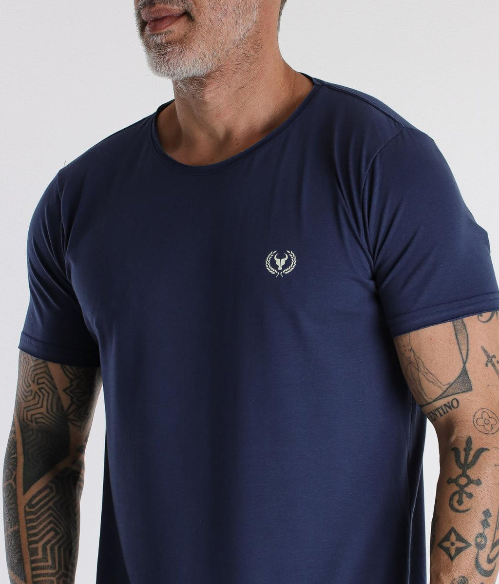 T-shirt Fio Egípcio Corte a Fio Luxury Blue