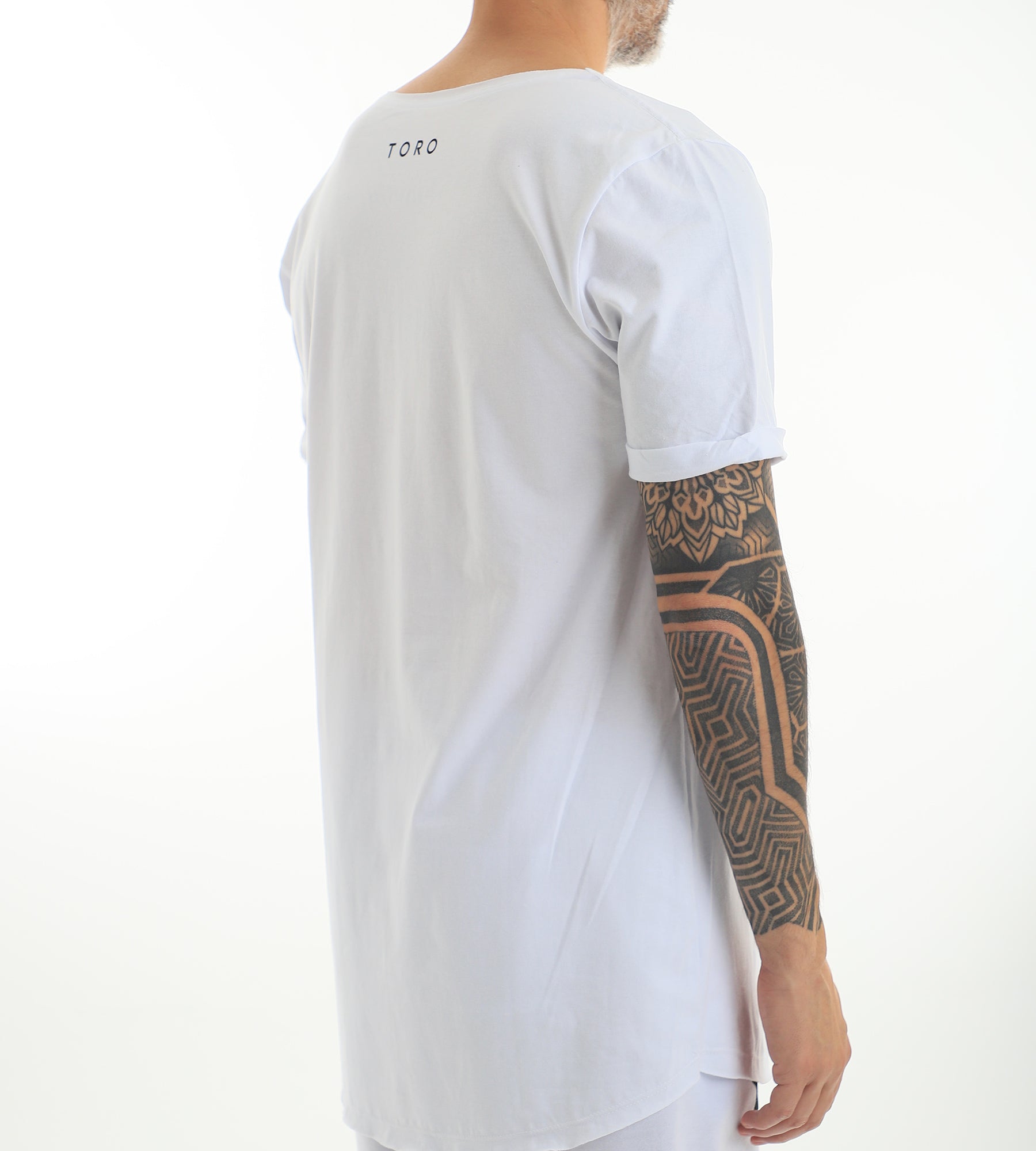 T-shirt Toro Long Corte à Fio Branca