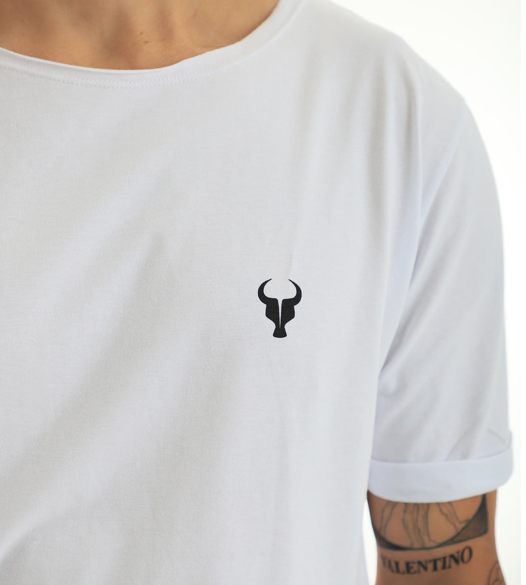T-shirt Toro Long Corte à Fio Branca