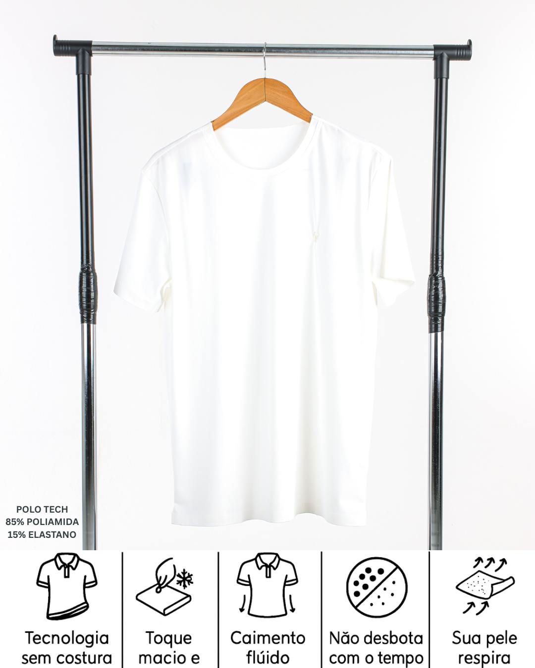 CAMISETA TORO TECH OFFWHITE POLIAMIDA