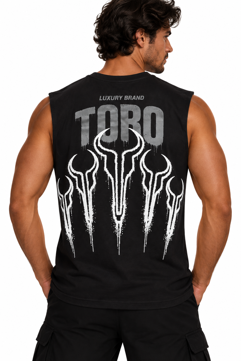 T-shirt S/M Toro Savage Bulls B&W