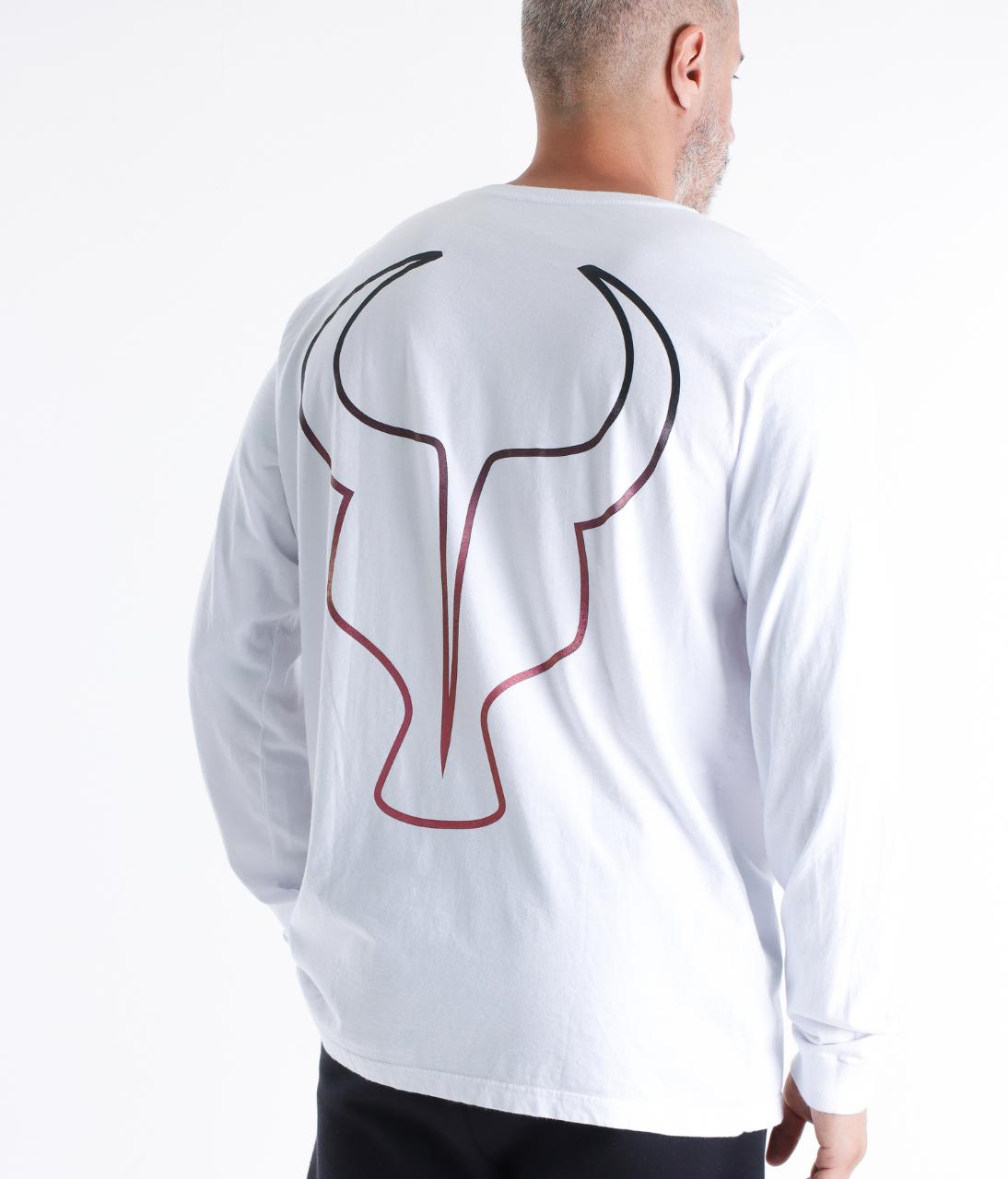 T-shirt Toro Manga Longa For Millionaire White