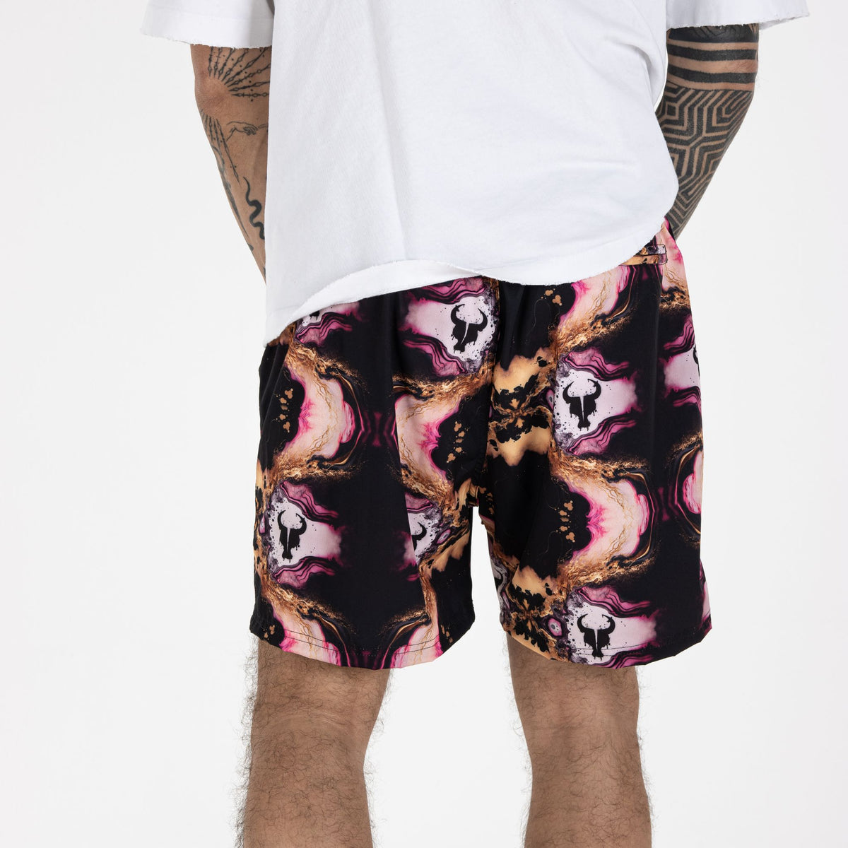 Short Toro Masculino Marble Noir Rose
