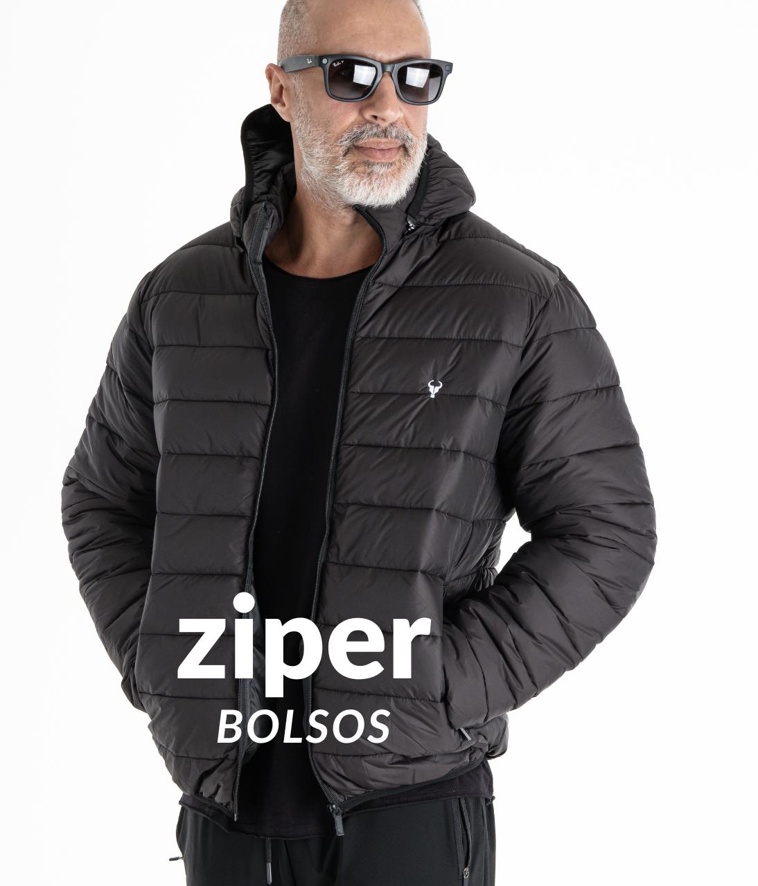 Jaqueta TORO Puffer Preta capuz destacável