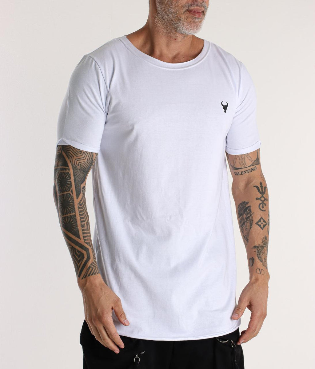 T-shirt Long Toro Born to Be Rich White