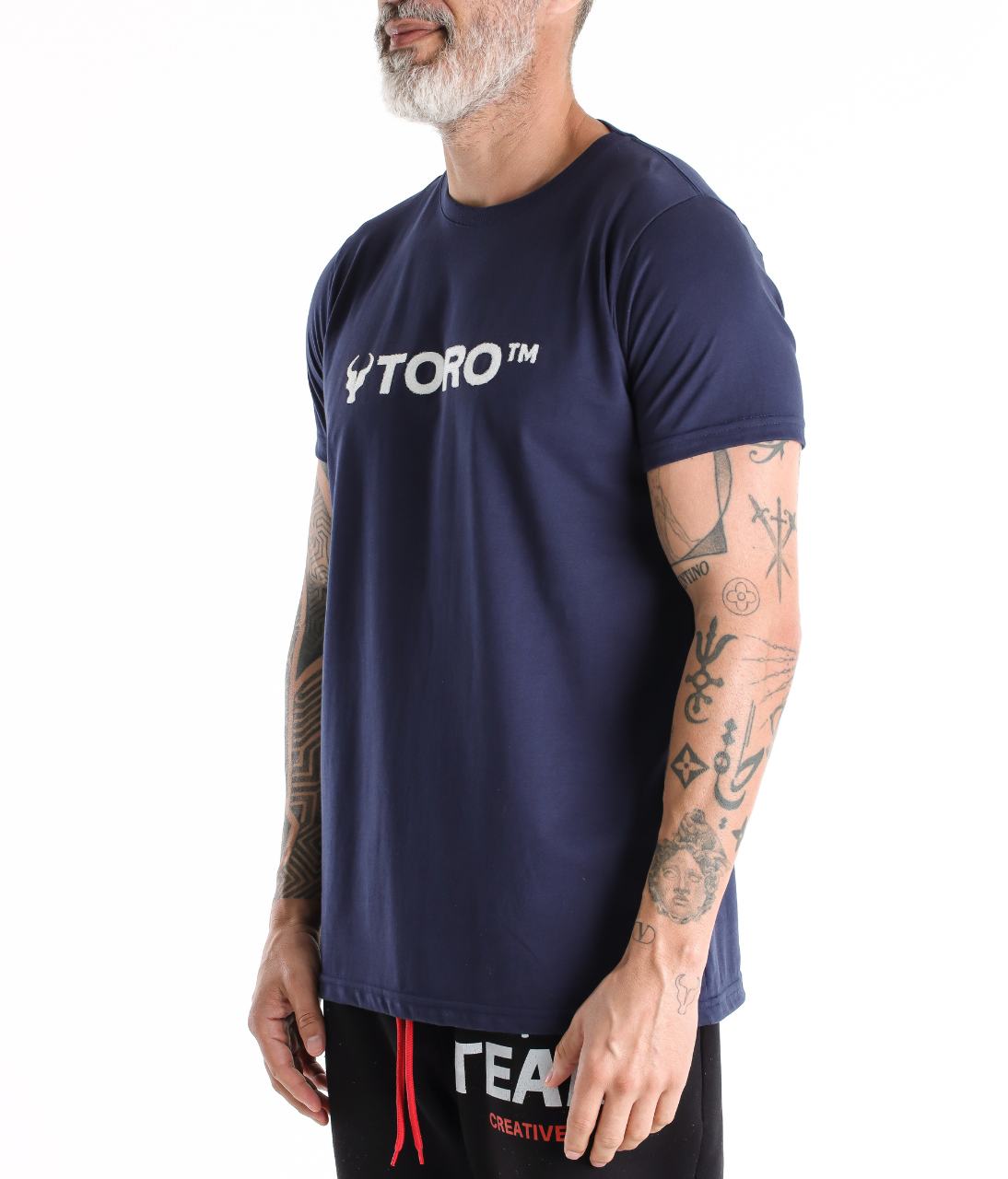 T-shirt Toro Pixel Logo Marinho