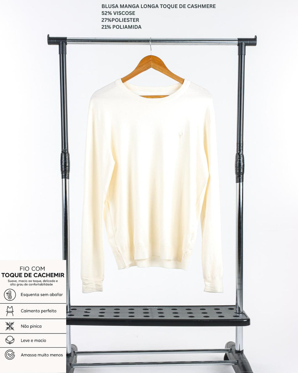 BLUSA TORO TOQUE DE CASHMERE OFF/WHITE