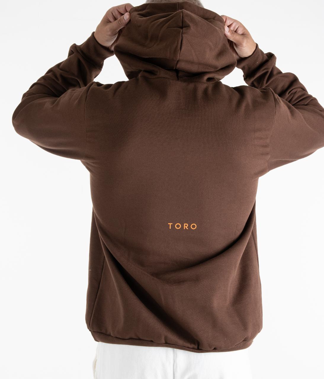 Moletom TORO Capuz Flame Skull Marrom