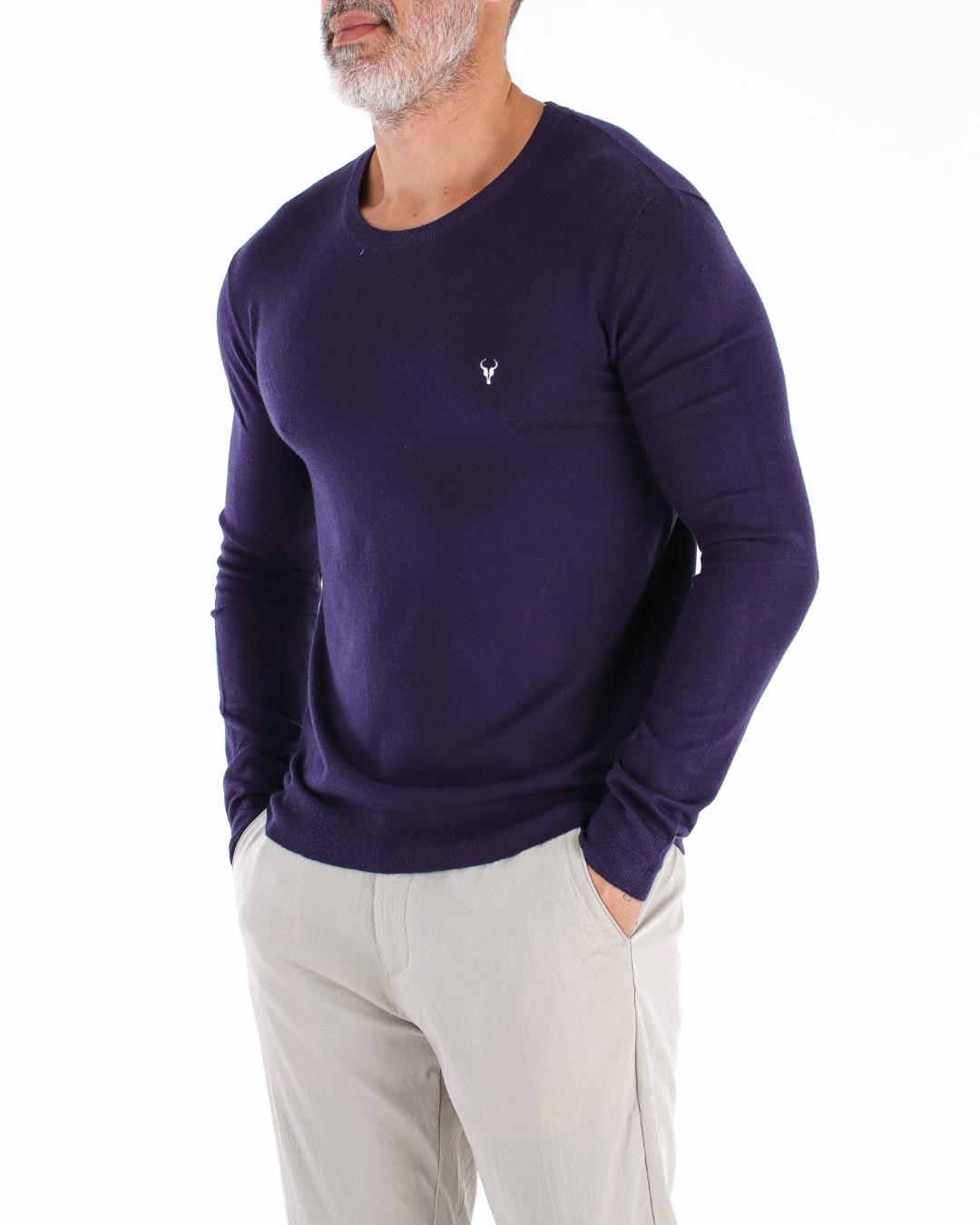 BLUSA TORO TOQUE DE CASHMERE AZUL INDIGO