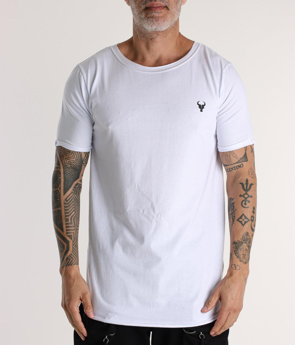T-shirt Long Toro Born to Be Rich White